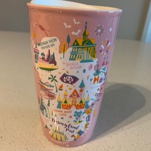 Starbucks Disneyland Map Light Pink Starbucks Coffee Mug
